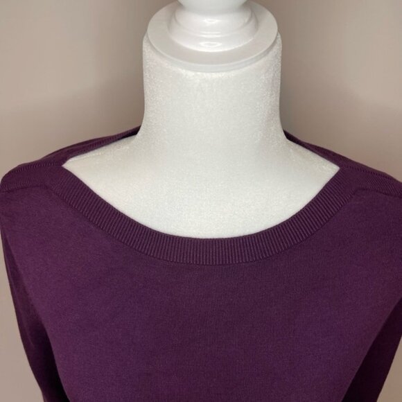41 Hawthorn Tamzen Bell Sleeve Boatneck Sweater | Dark Purple | Medium | EUC - Picture 2 of 8
